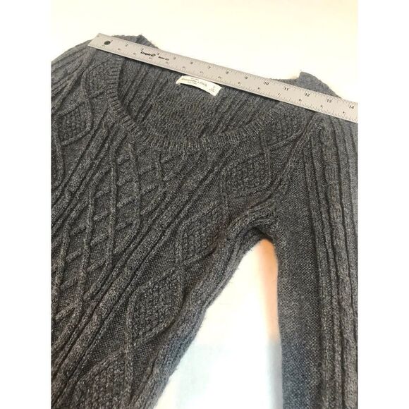 Abercrombie &‎ Fitch Pebble Grey Cotton Knit Sweater Dress - Picture 3 of 11
